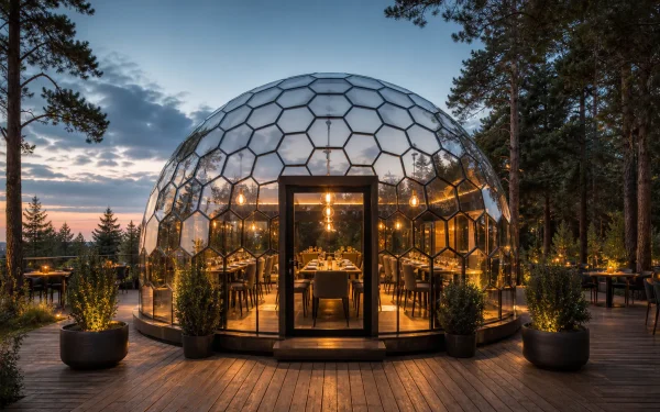 AvoraDome restaurant dome used as a premium private dining space